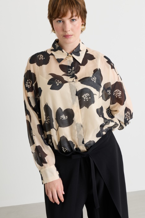 Printed Voile Shirt - Intrend