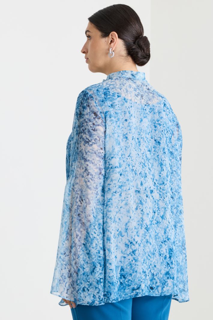 Georgette blouse with camisole - LIGHT BLUE - Intrend - 4