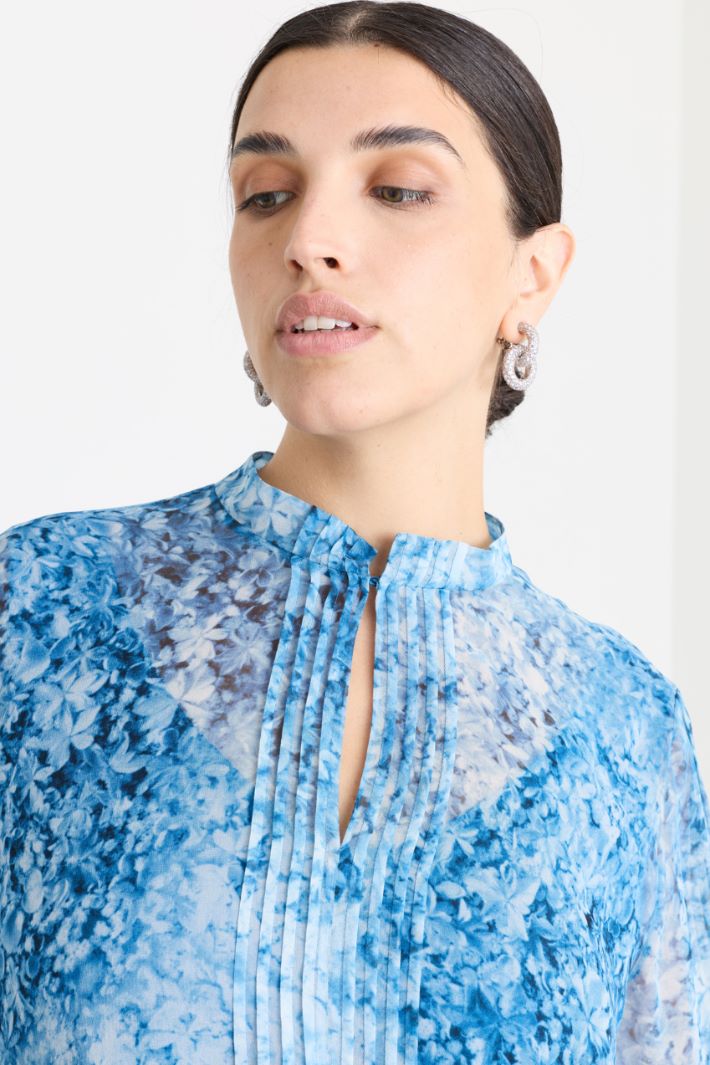Georgette blouse with camisole - LIGHT BLUE - Intrend - 3