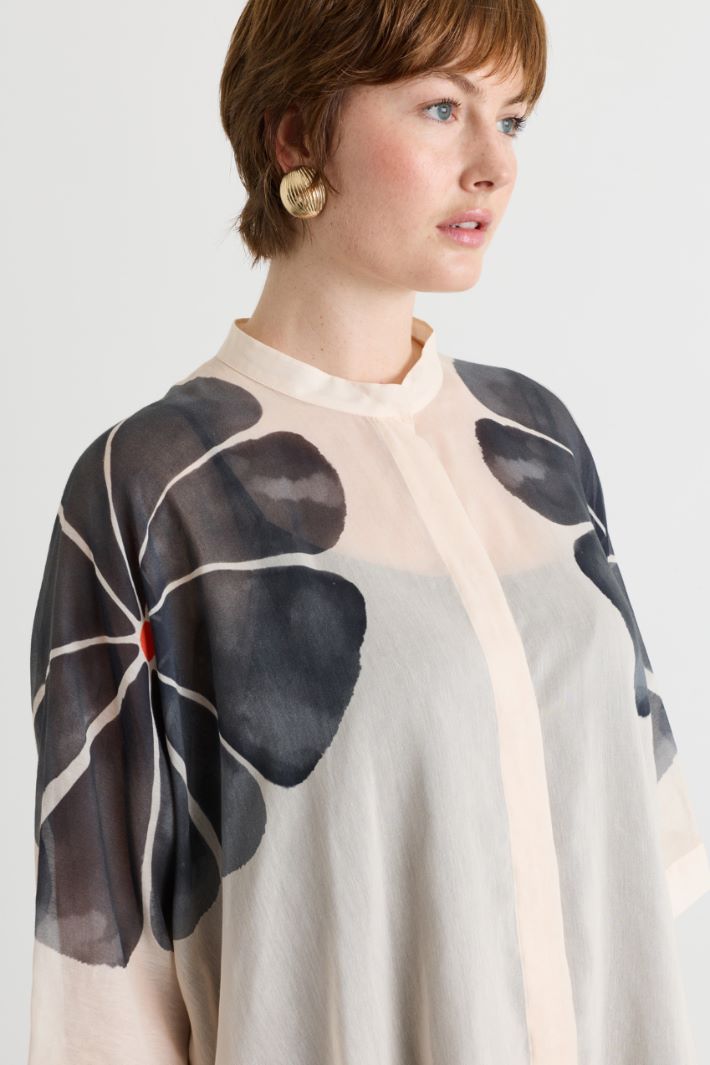 Voile Tunic with Top - WHITE GREY - Intrend - 3