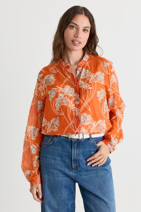 Printed voile blouse - Intrend