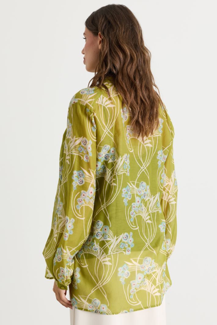 Tunique en voile imprimé - VERT - Intrend - 4