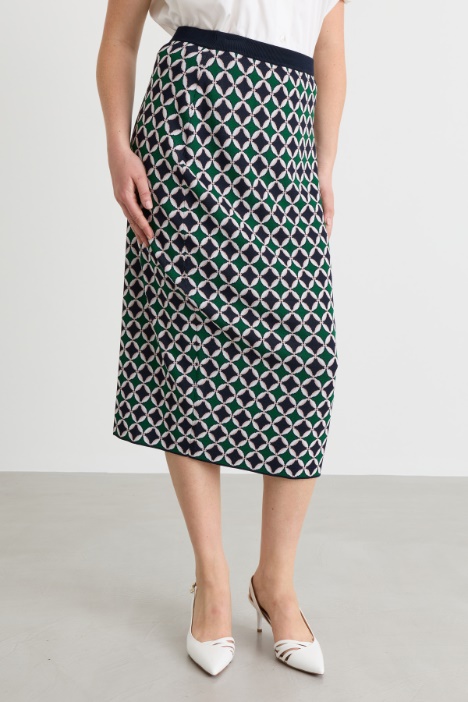 Gonna in maglia jacquard