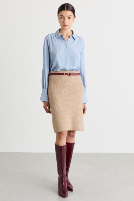 Short knit skirt - Intrend