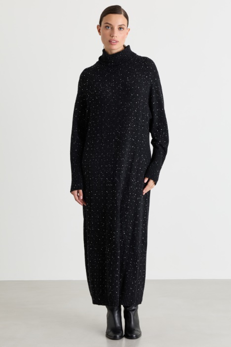 Abito in maglia con strass
