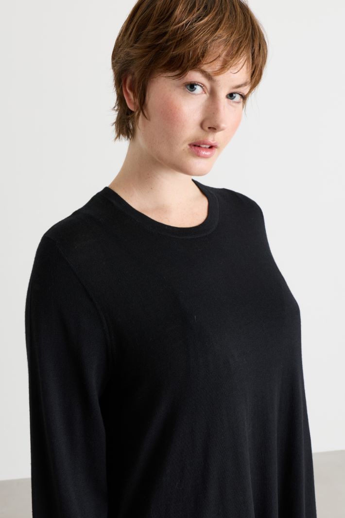 Lightweight knit dress - BLACK - Intrend - 3