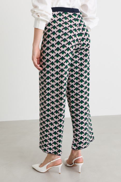 Pantaloni in maglia jacquard