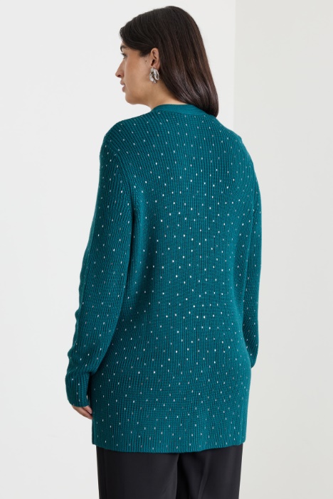 Cardigan con strass