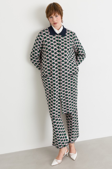 Long Jacquard Cardigan - Intrend