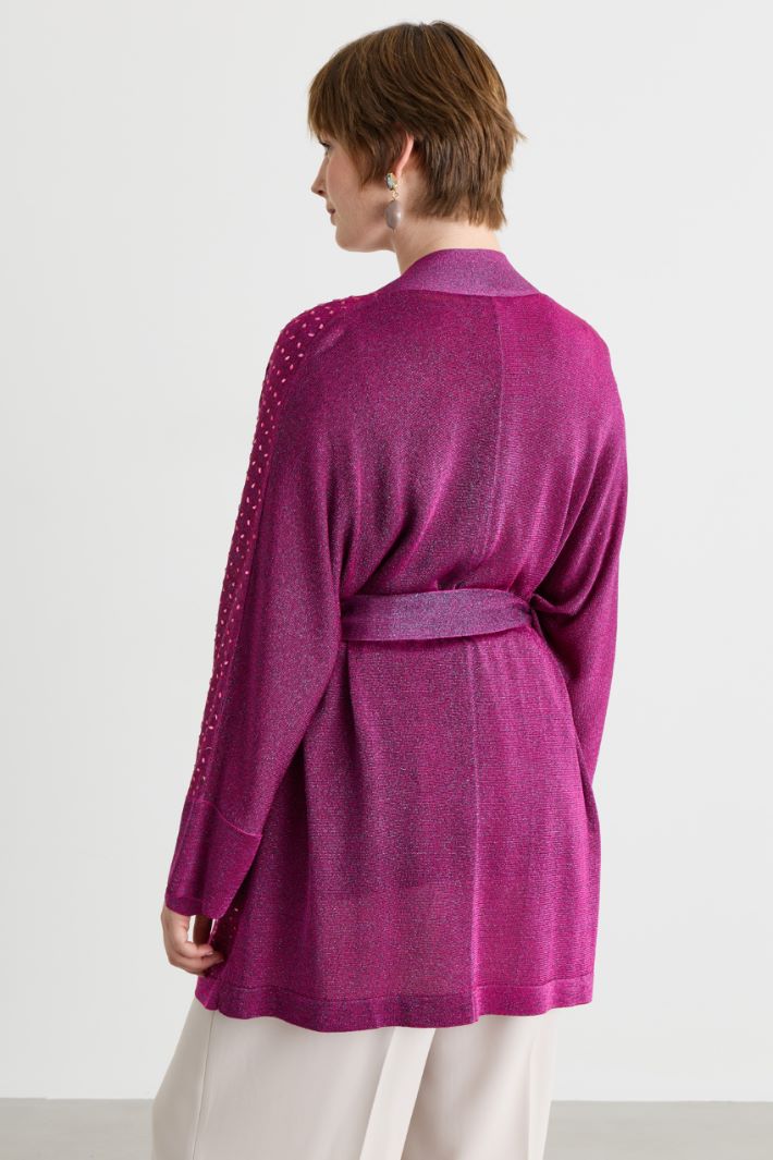 Cárdigan con pedrería - FUCSIA - Intrend - 4