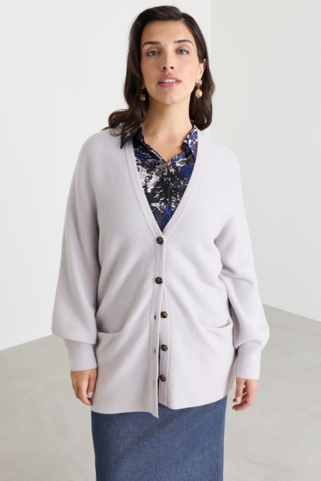 Puff-sleeve cardigan - Intrend