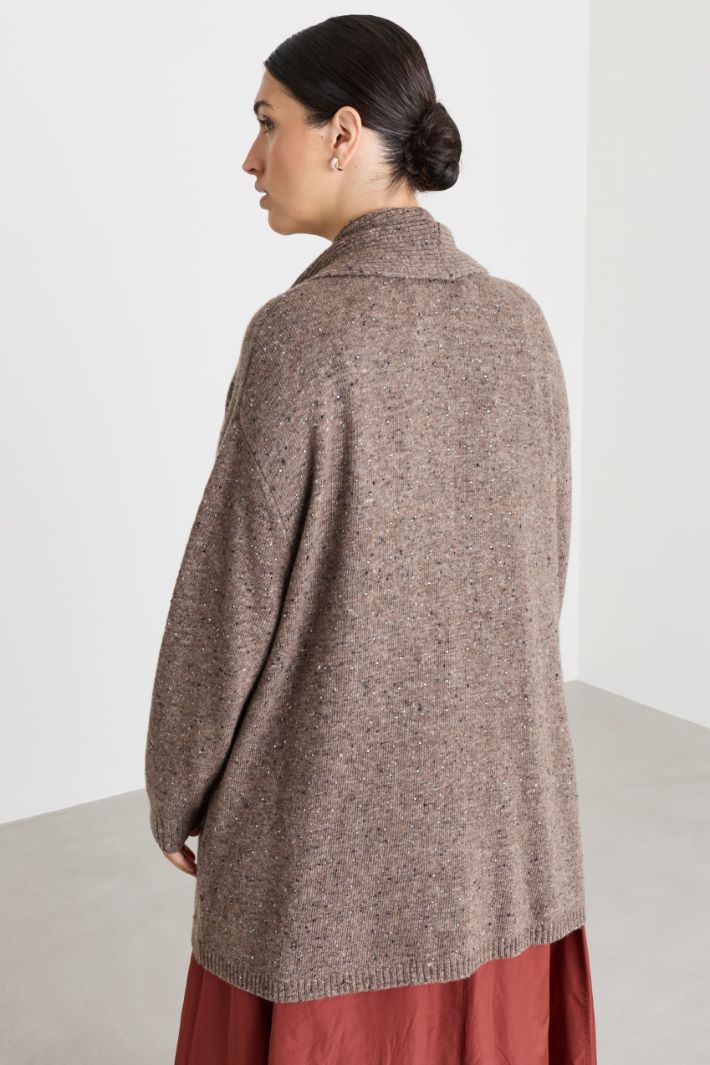 Cardigan with pockets - BROWN - Intrend - 4