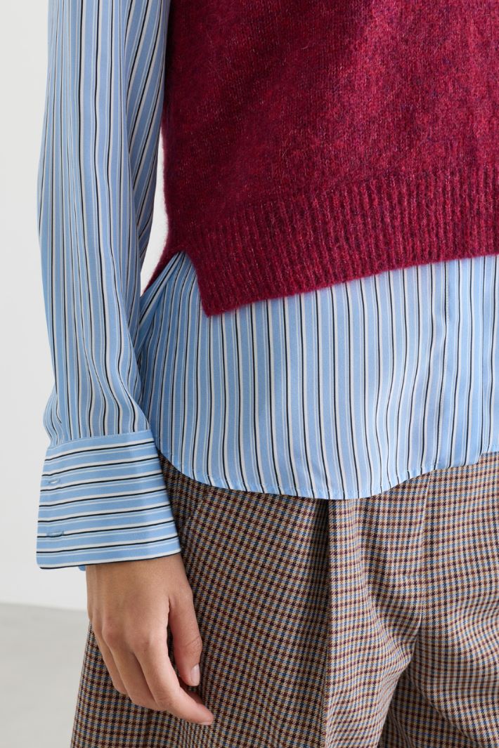 V-neck slipover - BORDEAUX - Intrend - 3