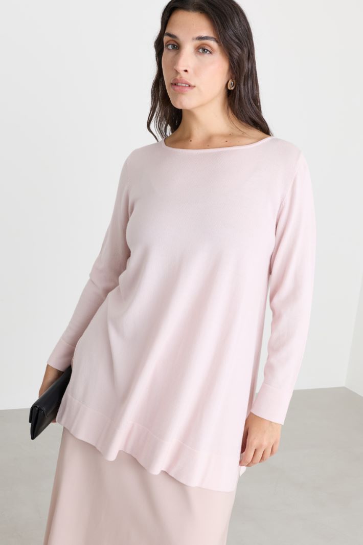 Maglia con spacchi - ROSA - Intrend - 2