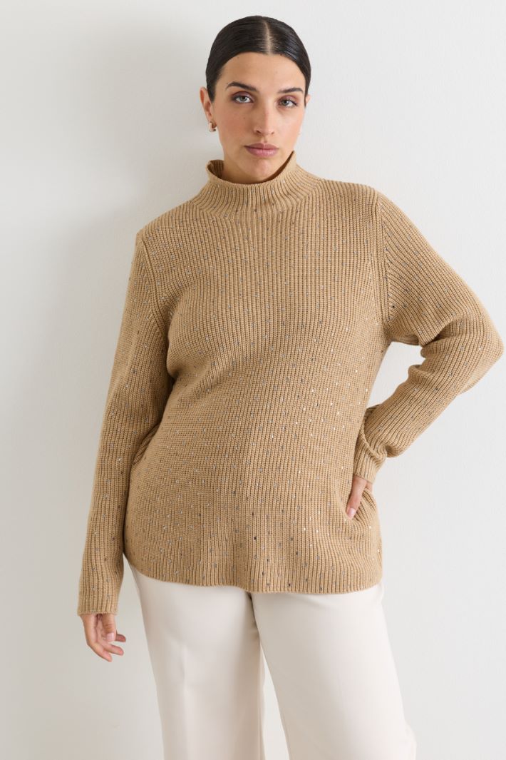 Maglia con strass - CAMMELLO - Intrend - 2