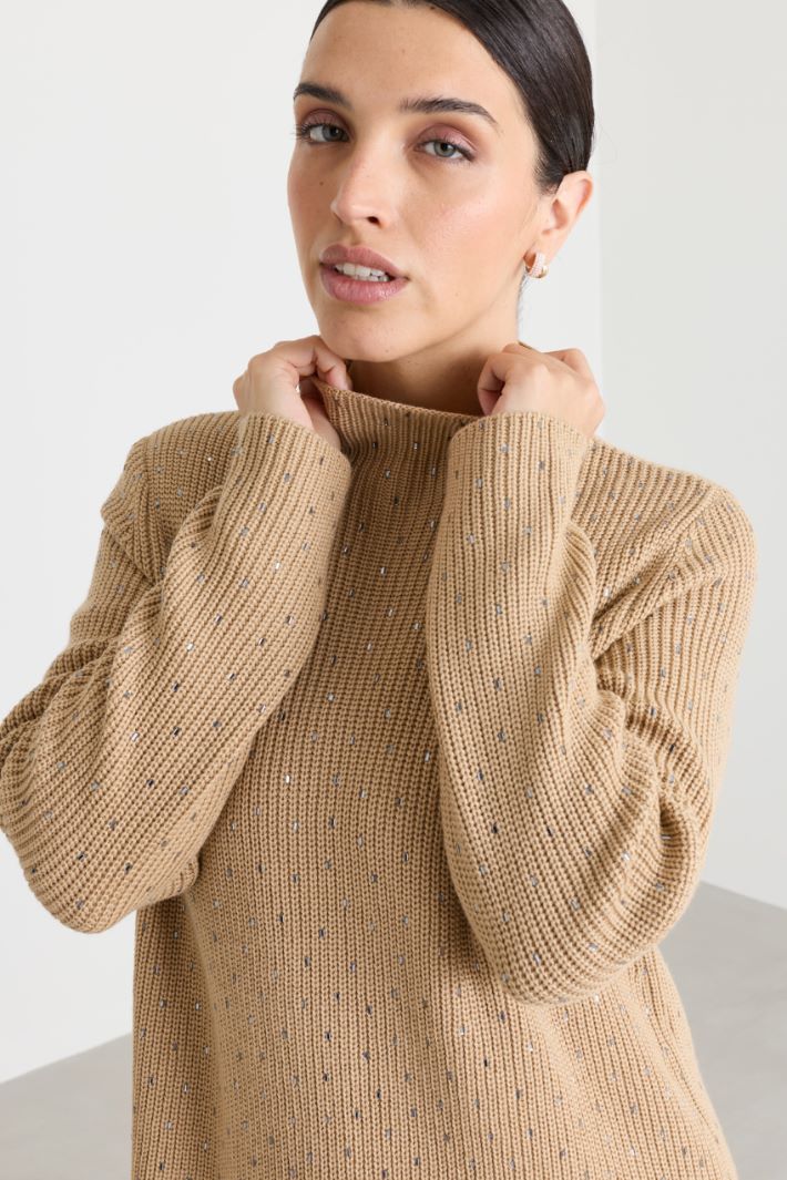Maglia con strass - CAMMELLO - Intrend - 3