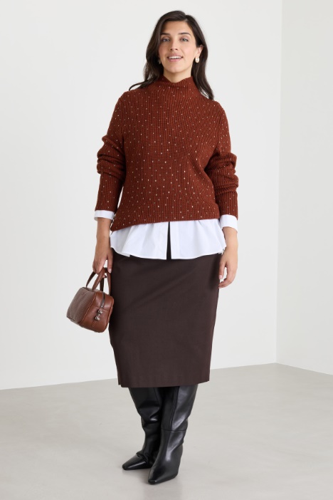 Pullover mit Strass-Besatz - Intrend