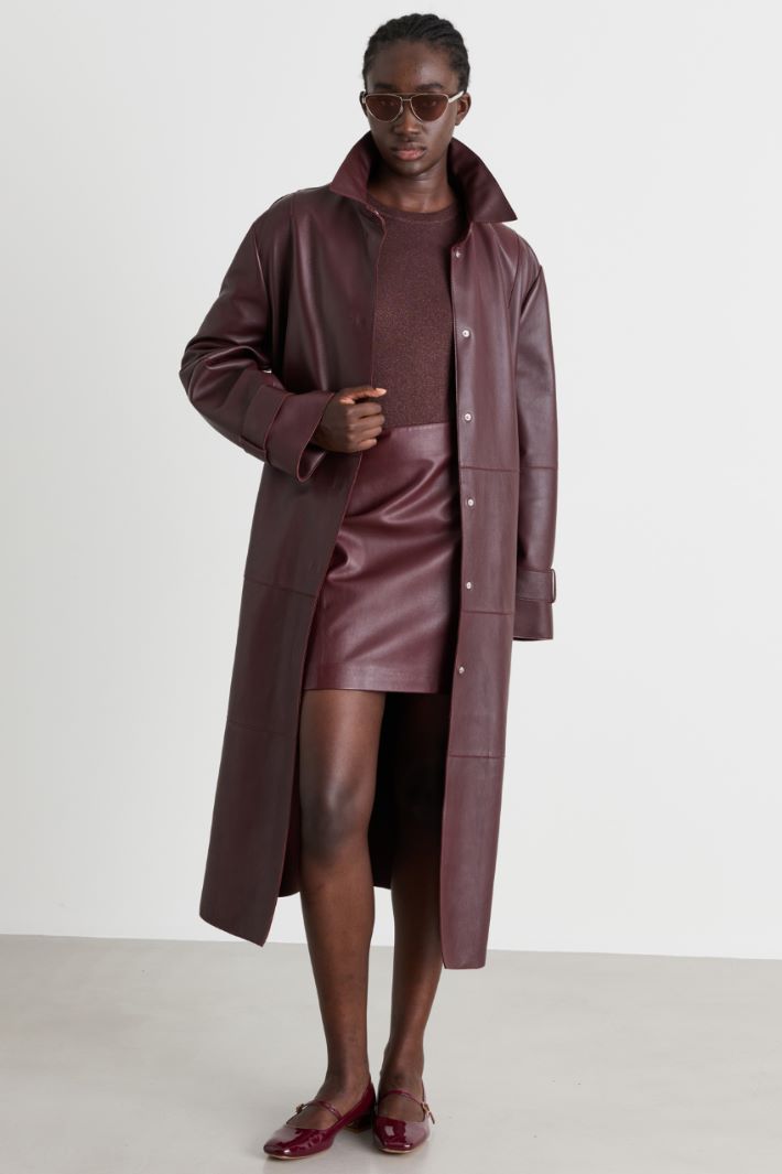 Lightweight wool-blend jumper - BROWN - Intrend