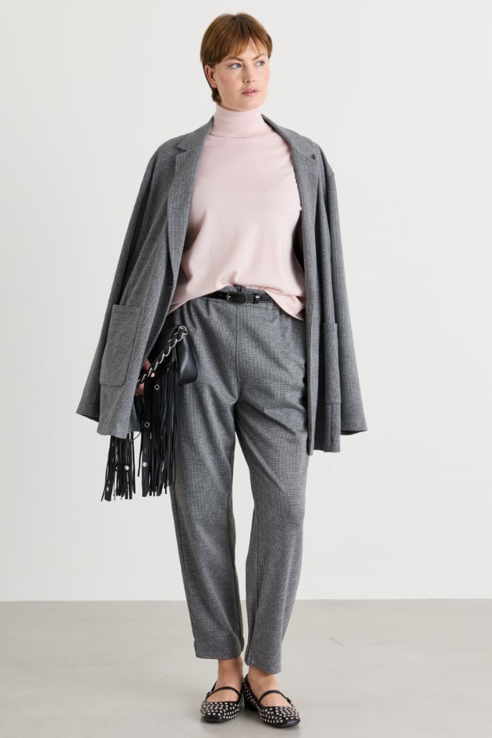Maglia dolcevita a manica corta - ROSA - Intrend