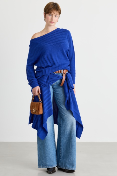 Weiter Strickpullover aus reiner Wolle - Intrend