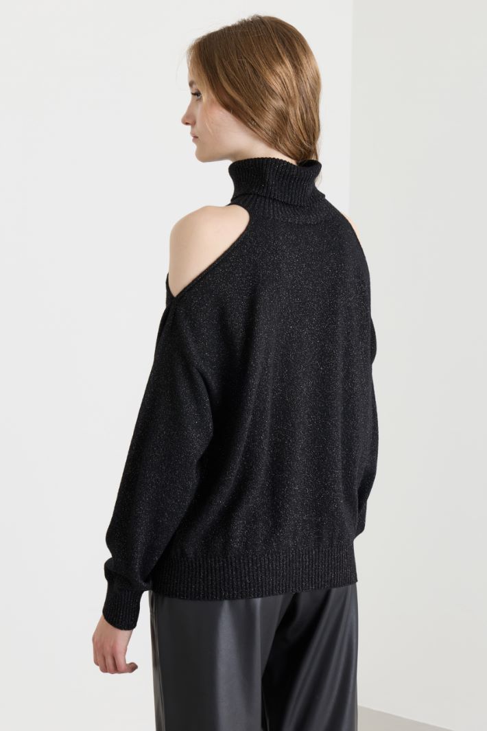 Pullover mit Cut-outs - SCHWARZ - Intrend - 4