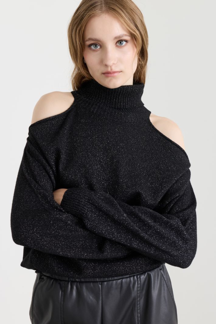 Pullover mit Cut-outs - SCHWARZ - Intrend - 3