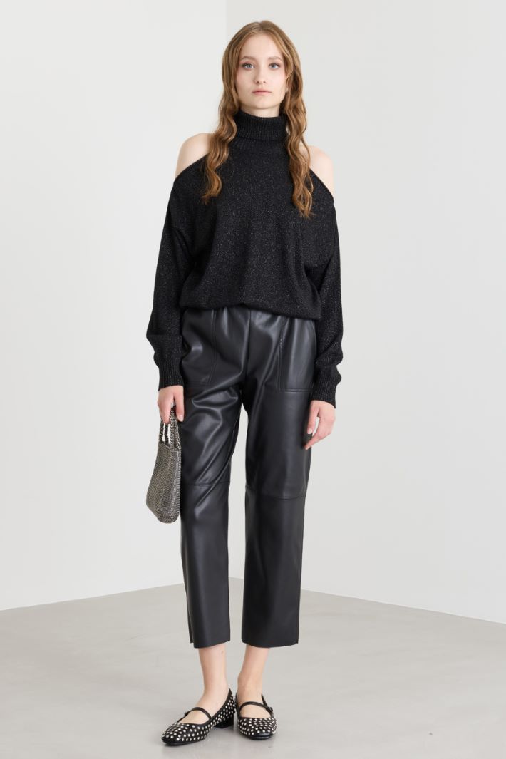 Pullover mit Cut-outs - SCHWARZ - Intrend