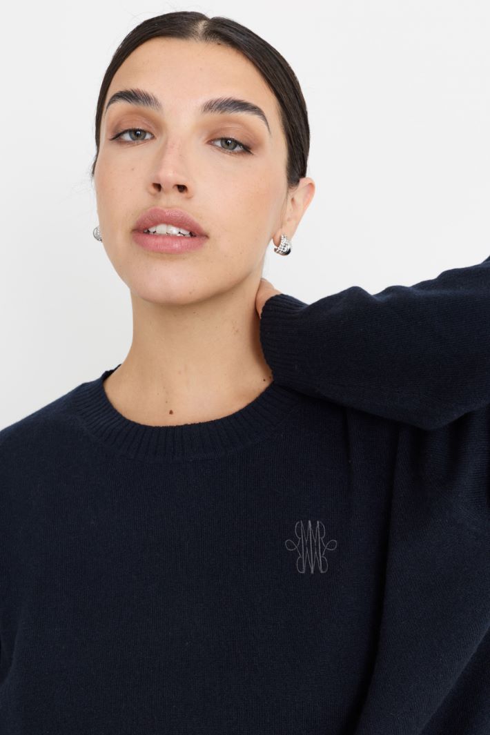 Maglia con manica a spalla scesa - BLU - Intrend - 3