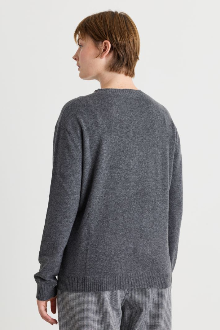 Dropped-shoulder jumper - GREY - Intrend - 4