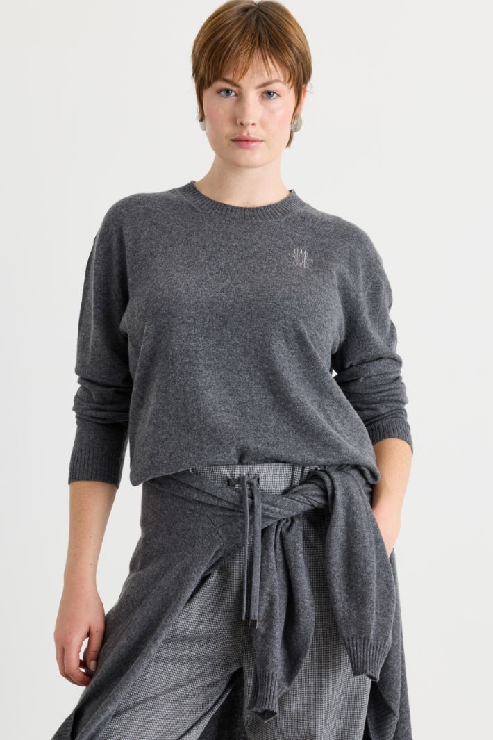 Dropped-shoulder jumper - GREY - Intrend - 2