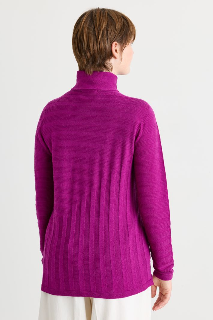 Maglia a punto links - FUXIA - Intrend - 4