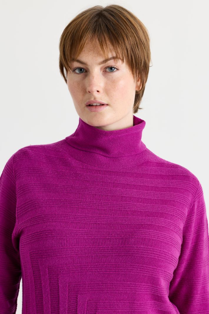 Maglia a punto links - FUXIA - Intrend - 3