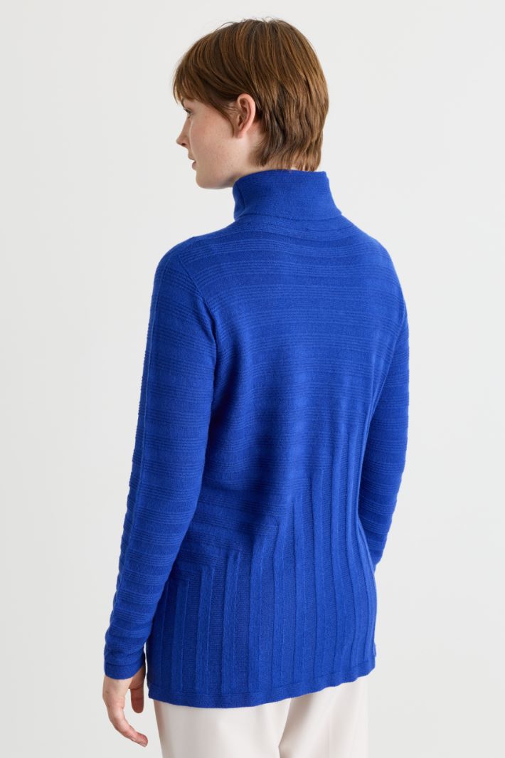Links-stitch jumper - BLUE - Intrend - 4