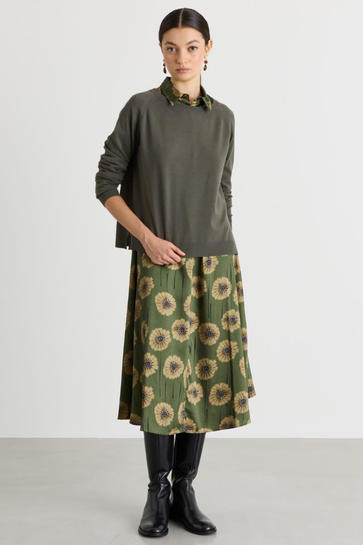 Relaxed-cut jumper - GREEN - Intrend