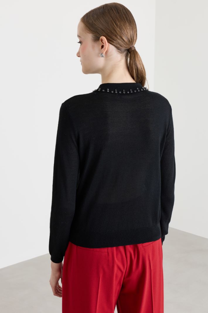 Maglia con strass - NERO - Intrend - 4