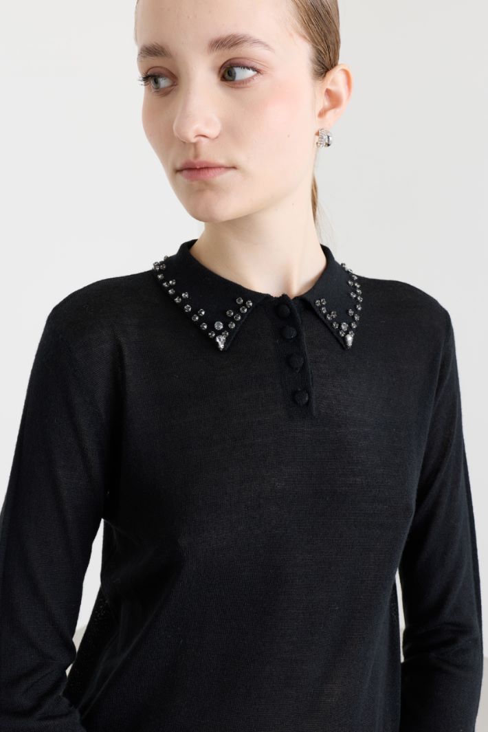 Maglia con strass - NERO - Intrend - 3