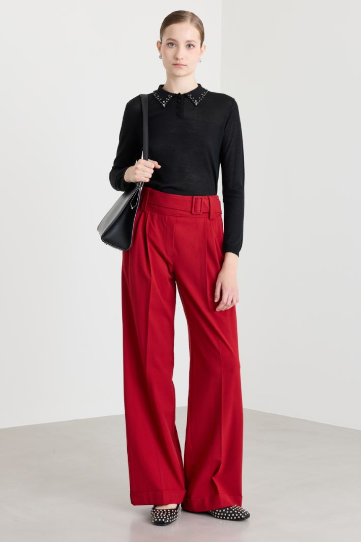 Maglia con strass - NERO - Intrend