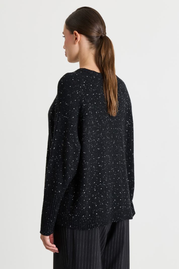 Pull boxy à strass - NOIR - Intrend - 4