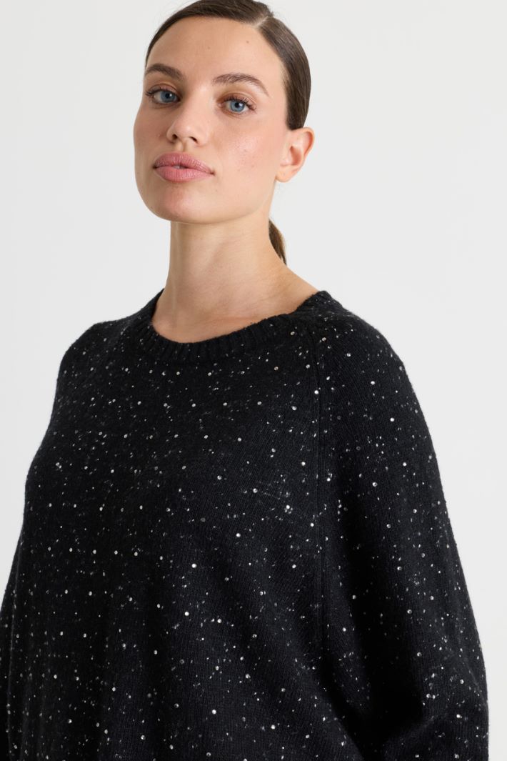 Pull boxy à strass - NOIR - Intrend - 3