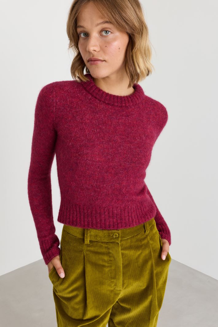 Maglia aderente a collo alto - BORDEAUX - Intrend - 2