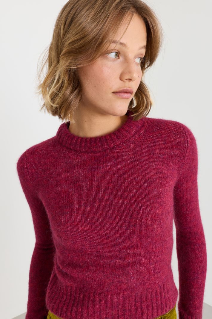 Maglia aderente a collo alto - BORDEAUX - Intrend - 3