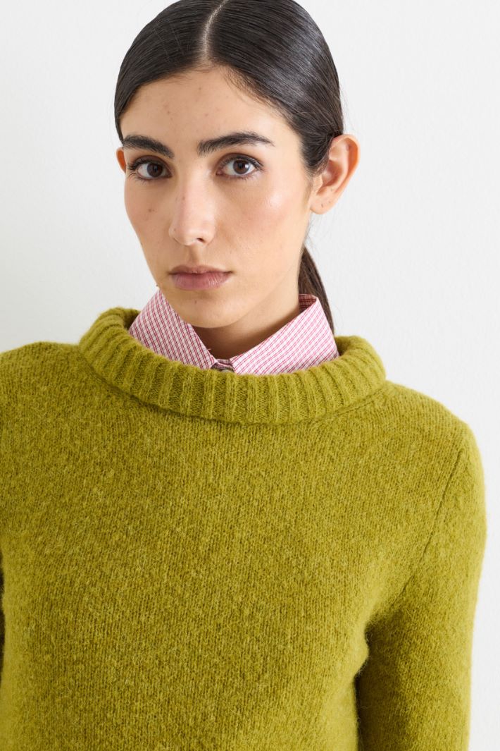 Pull ajusté à col roulé - VERT - Intrend - 4