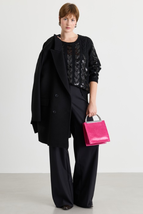 Jersey trenzado con bordado - Intrend