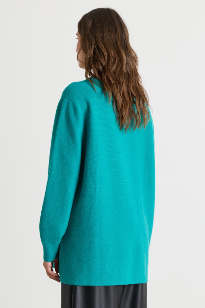 Puff-sleeve jumper - GREEN - Intrend - 4