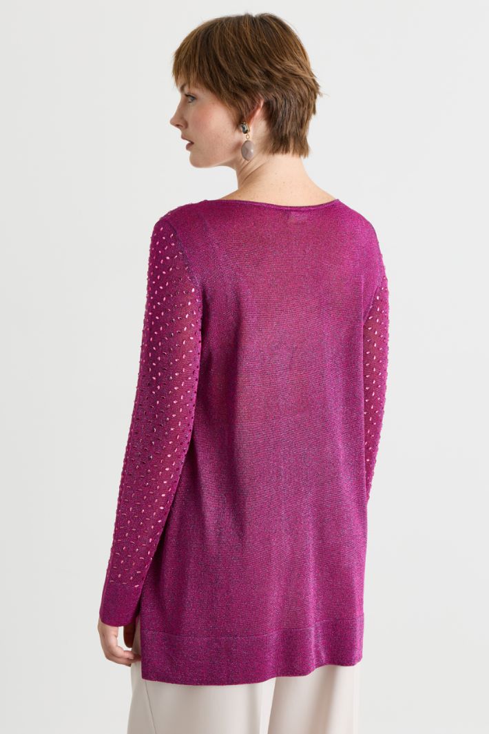 Jersey con pedrería - FUCSIA - Intrend - 4