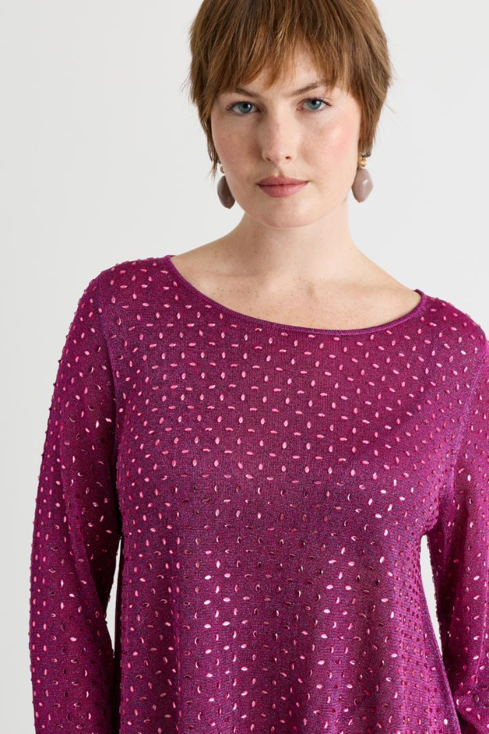 Jersey con pedrería - FUCSIA - Intrend - 3