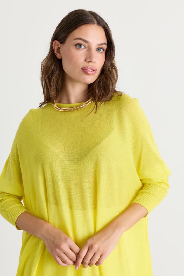 Poncho jumper - YELLOW - Intrend - 3