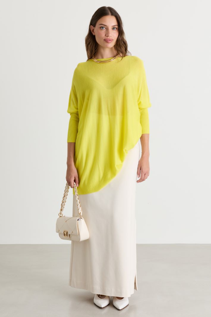 Poncho jumper - YELLOW - Intrend