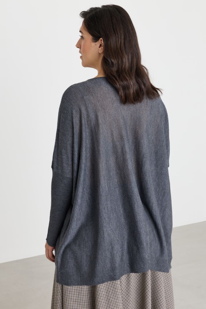Maglia a poncho - GRIGIO - Intrend - 4