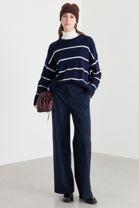 Strickpullover mit hohem Rippbündchen - Intrend